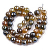 Electroplate Natural Agate Beads Strands G-T131-54M-2