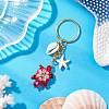 Tortoise Glass Seed Beaded Keychain KEYC-MZ00023-05-2