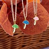 10Pcs 5 Colors Brass Enamel Pendants KK-SZ0004-01-6