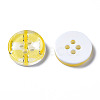 Resin Buttons BUTT-N017-01G-4