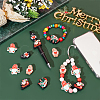 AHADERMAKER 20Pcs 5 Style Christmas Silicone Beads SIL-GA0001-11-4