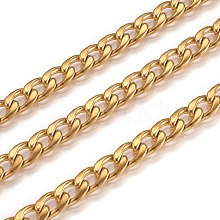 Vacuum Plating 304 Stainless Steel Cuban Link Chains CHS-G010-02G