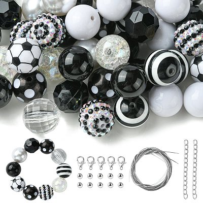 50Pcs 10 Style Acrylic Beads MACR-CJC0001-14-1