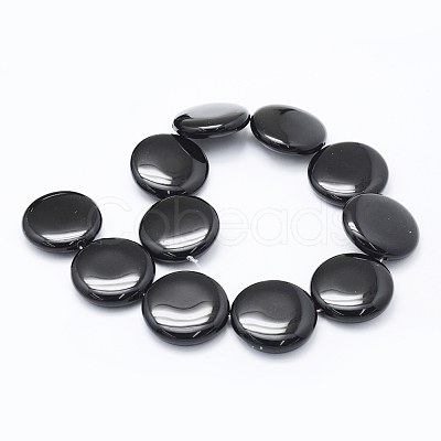 Natural Black Onyx Beads Strands G-E469-09-8mm-1