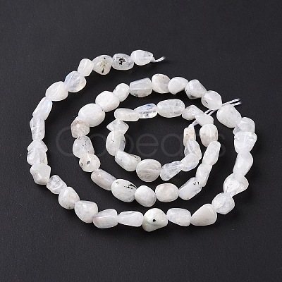 Natural Rainbow Moonstone Beads Strands G-A208-12-1