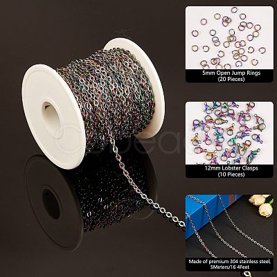 DIY Chain Jewelry Set Making Kit STAS-SZ002-28-1