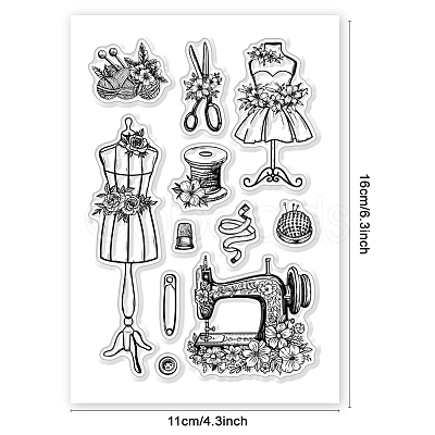 Custom PVC Plastic Clear Stamps DIY-WH0448-0601-1