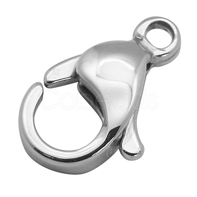 Tarnish Resistant 304 Stainless Steel Lobster Claw Clasps STAS-AB25-1