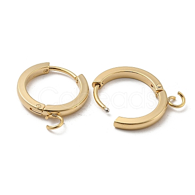 201 Stainless Steel Huggie Hoop Earrings Findings STAS-A167-01G-G-1