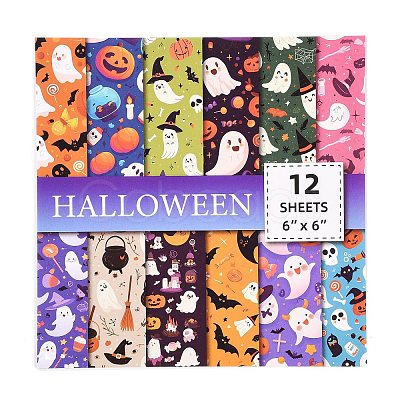 Halloween Witch Pumpkin Ghost Pattern Scrapbooking Paper Pads Set STIC-C010-33A-1