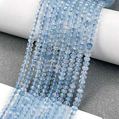 Natural Aquamarine Beads Strands G-L587-B02-01-1