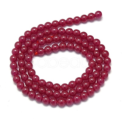 Lab Grown Red Corundum Beads Strands G-G106-P02-04-1-1