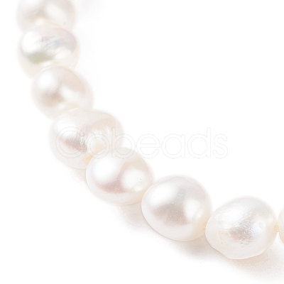 Gemstone Chips & Natural Pearl Stretch Bracelet for Women BJEW-JB07654-1