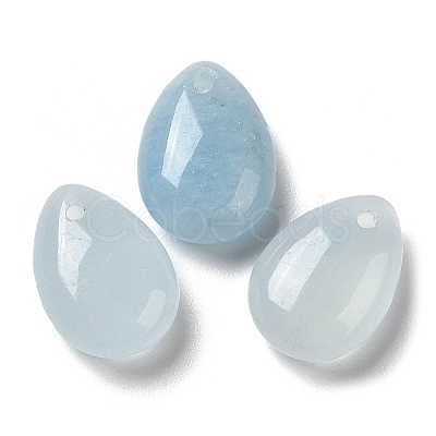 Natural Aquamarine Teardrop Charms G-M410-01-03-1