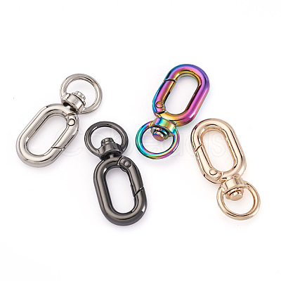 Biyun 8Pcs 4 Colors Zinc Alloy Swivel Clasps FIND-BY0001-07-1