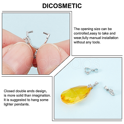 DICOSMETIC 70Pcs Rack Plating Brass Ice Pick and Pinch Bails KK-DC0001-89-1