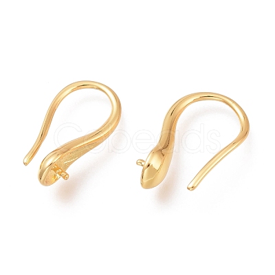 Brass Earring Hooks KK-H102-09G-1