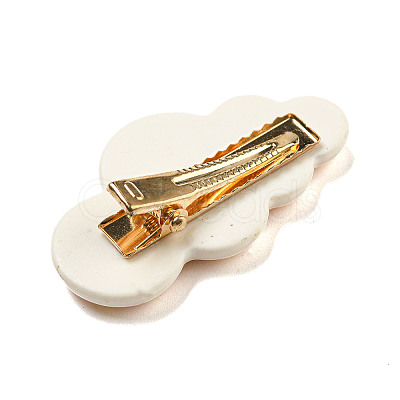 Cute Cloud Resin Alligator Hair Clips AJEW-U004-04E-1