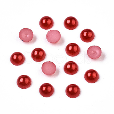 5000pcs ABS Plastic Imitation Pearl Cabochons SACR-S738-5mm-Z1-1