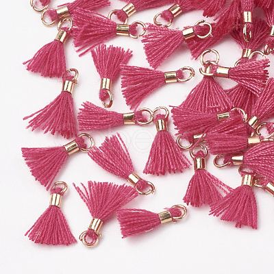 Polycotton(Polyester Cotton) Tassel Pendant Decorations X-FIND-S275-22G-1