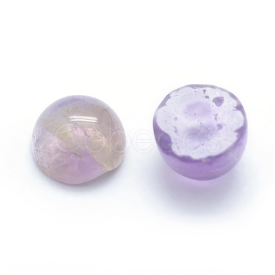 Natural Amethyst Cabochons G-P393-R14-4mm-1