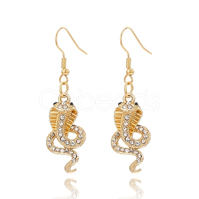 Snake Alloy Dangle Earrings PW-WG93261-01-1