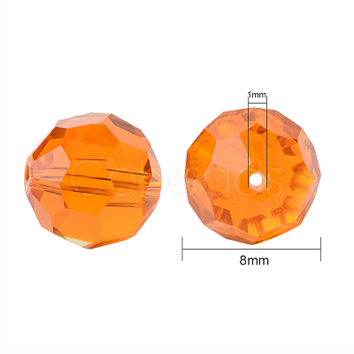 Faceted Round Imitation Austrian Crystal Bead Strands G-PH0004-12-1