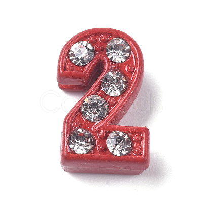 Alloy Rhinestone Slide Charms PALLOY-WH0070-23B-1