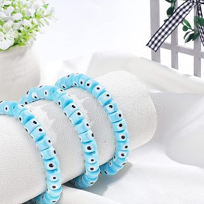 Nbead Handmade Evil Eye Lampwork Beads Strands LAMP-NB0001-49A-1