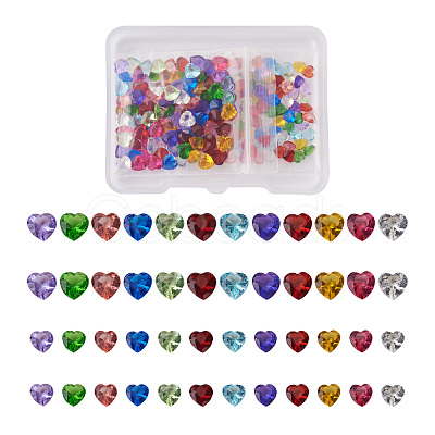 240pcs 24 Styles Glass Rhinestone Cabochons GLAA-TA0001-11-1