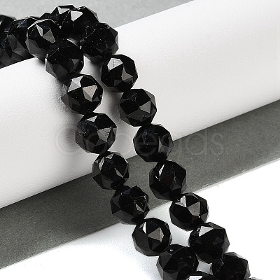 Natural Black Tourmaline Beads Strands G-NH0021-A24-01-1