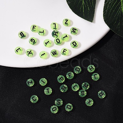 Transparent Light Green Acrylic Beads TACR-YW0001-09B-1