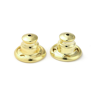 Rack Plating Brass Ear Nuts KK-G480-06G-1