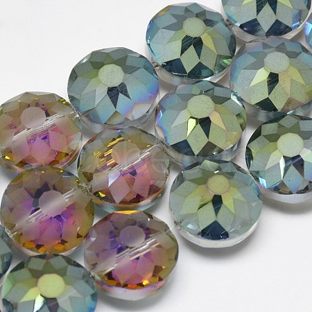 Electroplate Glass Beads Strands EGLA-Q084-12mm-02-1