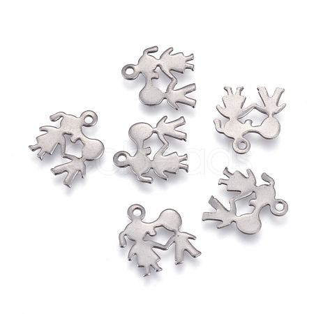 Valentine's Day 304 Stainless Steel Charms STAS-L238-067P-1