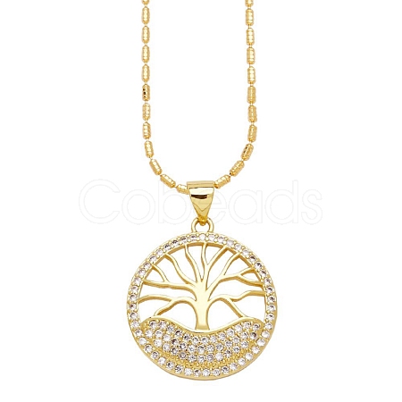 Brass Micro Pave Cubic Zirconia Pendant Nrcklaces PW-WG36503-02-1