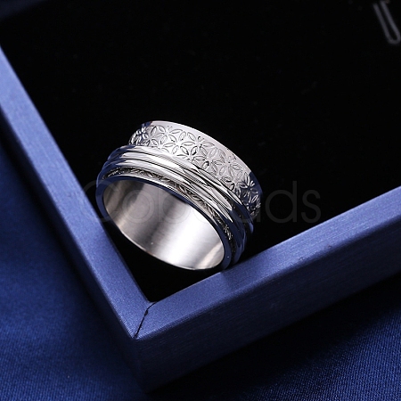 Rotatable Stainless Steel  Finger Rings PW-WG1D298-03-1