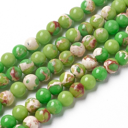 Synthetic Imperial Jasper Beads Strands G-L496-B01-1