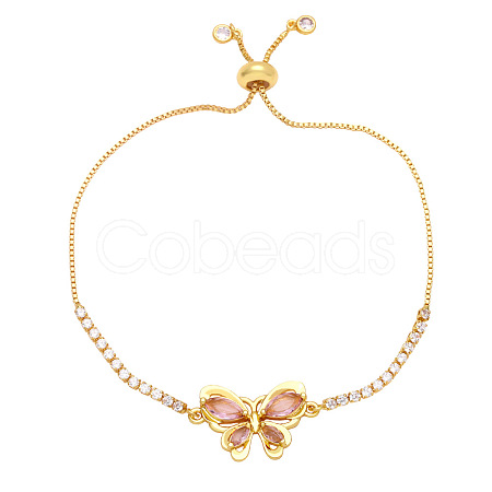 Chic and Minimalist Butterfly Bracelet with Sparkling Zircon Stones ST9456954-1