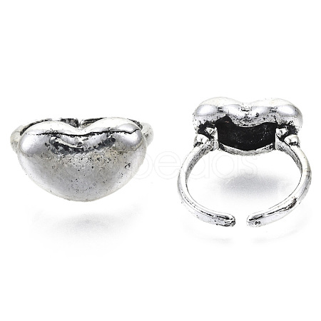 (Jewelry Parties Factory Sale)Zinc Alloy Cuff Finger Rings RJEW-N029-025-1