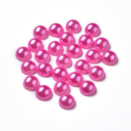 ABS Plastic Imitation Pearl Cabochons SACR-S738-8mm-Z6-1