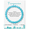 Synthetic Turquoise Beaded Stretch Bracelets, Round, 7-1/2 inch(19cm)