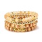 4Pcs 4 Style Synthetic Watermelon Stone & Hematite & Wood Beaded Stretch Bracelets Set, Stackable Yoga Bracelets for Women, Golden, Inner Diameter: 2-1/4 inch(5.6~5.7cm), 1pc/style