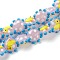 Handmade Lampwork Beads, Flower, Duck, Bumpy, Pink, 21x19x10mm, Hole: 2mm, about 20pcs/strand, 12.60''(32cm)