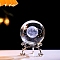 Inner Carving Glass Crystal Ball Diaplay Decoration, Fengshui Home Decor, Clear, Planet, 60mm