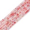 Baking Varnish Glass Beads Strand, Bamboo Stick, Red, 12x6.5mm, Hole: 1.4mm, about 65~66pcs/strand, 30.71''(78cm)