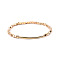 Gold-tone Miyuki Elastic Crystal Beaded Bracelet with Acrylic Tube Beads