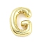 Rack Plating Brass Pendants, Long-Lasting Plated, Real 18K Gold Plated, Letter G, 21x15.5x5mm, hole: 4~5x2.5mm