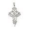 304 Stainless Steel Pendants, Laser Cut, Lotus Flower Charm, Stainless Steel Color, 46x27x1.5mm, Hole: 6x3.5mm