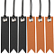 CRASPIRE 8Pcs 2 Colors Leather Bookmarks, with Tassel & Iron Grommets, Rectangle, Mixed Color, 193~195mm, 4pcs/color